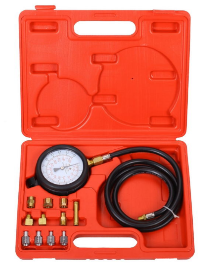 Тестер давления масла с адаптерами, 0-500PSI (0-35бар) ST106