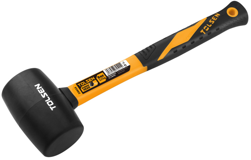 TOLSEN Киянка "GRIPro", 450 г, фибергласовая рукоятка, черная