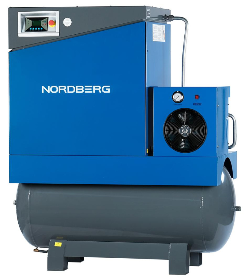 Компрессор винтовой, 11кВт, ресивер 500л, 10Бар, 1450л/мин NORDBERG NCA15RD