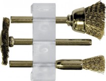 Корщетки латунированные, набор 3 шт FIT 36904