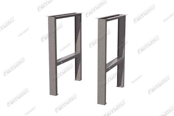 Упаковка верстачных опор(в упак. 2шт), р-р опоры 600х140х820мм-Серый металлик 01.503L-9007