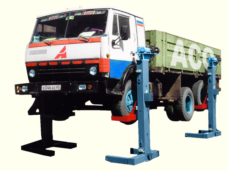 Подъемник передвижной электромеханический, г/п 16 т, 4 стоек, подхват за колеса ПП-16