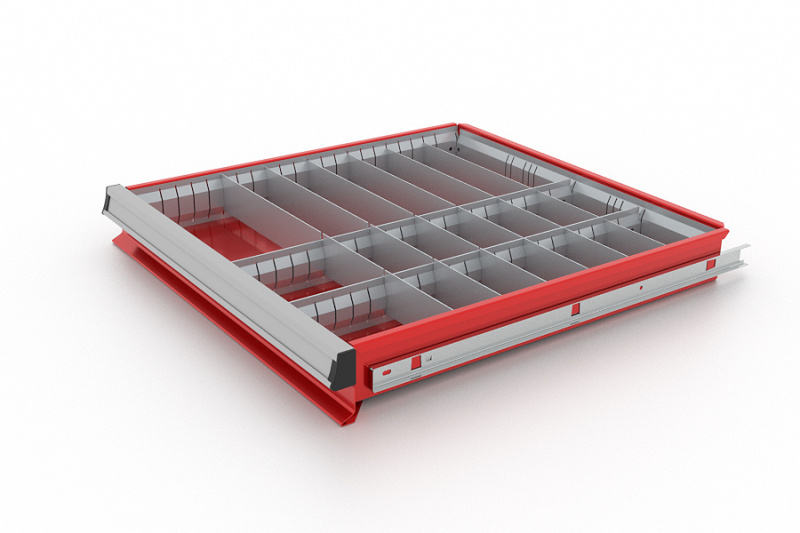 Комплект разделителей ящика тумбы инструментальной Premium 21 ячейка FERRUM 15.001-3000