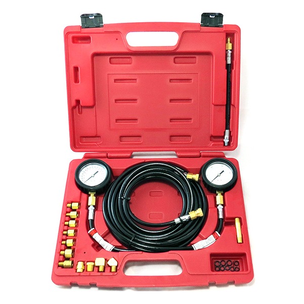 МАСТАК Манометр для измерения давления масла, 2 манометра 7 и 35 бар, комплект адаптеров 120-20023C