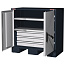 Шкаф инструментальный Титан  h-900 с 3 ящиками и 2 полками - темно серый/бел 08.3032 (900)-7016/7700