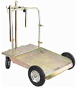 Тележка усиленная для бочек 180/220 кг с местом под катушку 1708003